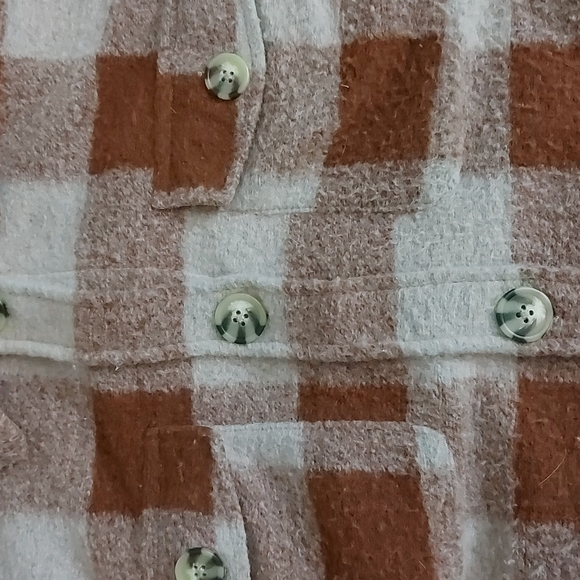 Zara Plaid Jacket/Kids/Girl/Brown/Beige/Plaid/Sz 12/Winter Coat - Picture 3 of 7